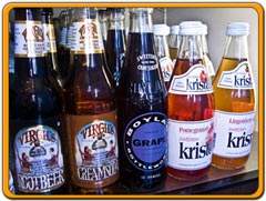 chilled water, juices, sodas